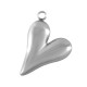 Ciondolo a Forma di Cuore in Acciaio Inossidabile 304 12X14 mm