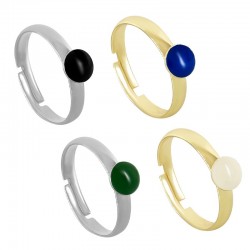 Brass Ring Round w/ Enamel 6mm/3mm