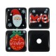 Acrylic Bead Cube "Love" w/ Santa Claus & Tree 15.5mm (Ø3mm)