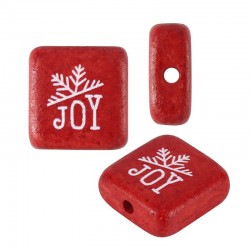 Κεραμική Χάντρα Παραλληλόγραμμο “JOY” 20x17mm (Ø2.7mm)