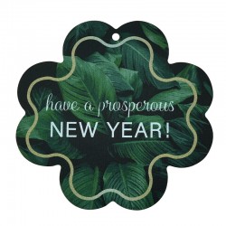 Plexi Acrylic Pendant Four Leaf Clover “NEW YEAR” 81mm