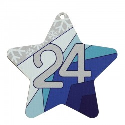 Ξύλινο Μοτίφ Αστέρι “24” 62x65mm