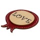 Wooden Pendant Pomegranate “LOVE” 57x64mm