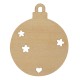 Wooden Pendant Christmas Ball “girl First CHRISTMAS” 52x65mm