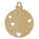 Wooden Pendant Christmas Ball “boy First CHRISTMAS” 52x65mm