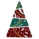Ξύλινο Μοτίφ Χριστουγεννιάτικο Δέντρο 54x74mm (4τμχ/Σετ)