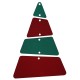 Ξύλινο Μοτίφ Χριστουγεννιάτικο Δέντρο 54x74mm (4τμχ/Σετ)