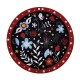 Ξύλινο Μοτίφ Στρογγυλό Αστέρι Λουλούδι Πουλί Ρόδι 114mm