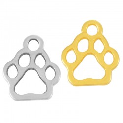 Zamak Charm Paw Print 11x10mm