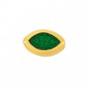 24K Gold Plated/ Transparent Green