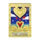 Πλέξι Ακρυλικό Μοτίφ Ταυτότητα Ταρώ Καρδιά “LOVERS” 29x45mm