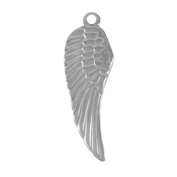 Stainless Steel 304 Pendant Feather 12x35mm