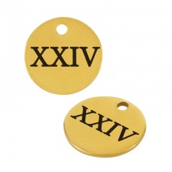 Ανοξείδωτο Ατσάλι 304 Μοτίφ Στρογγυλό “XXIV” 10mm/0.8mm