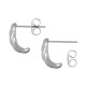 Stainless Steel 316 Earring Drop w/ Lines 13x8mm