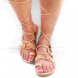 Leather Sandal with Cords