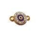 Conector de Metal Redondo Ojo con Strass 12mm