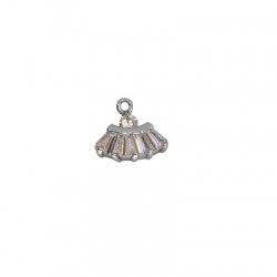 Zircon Brass Charm 9x12mm