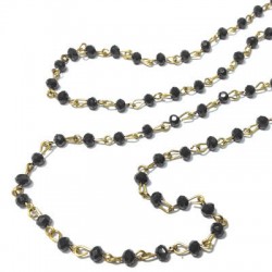 Chaîne Rosaire (Clous et perles en verre facettées 4mm (120pcs/m)
