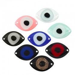 Resin Connector Evil Eye 19x29mm