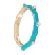 Anello Rotondo in Ottone Smaltato con Zircone 24 mm
