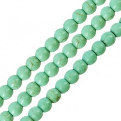 Semiprecious Stone Howlite Bead Round 4mm (Ø1.2mm) (~96pcs)