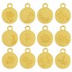 Zamak Charm Round with Flowers 12mm