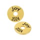 Μεταλλική Ροδέλα Στρογγυλό “joy 2024” 20mm/1.9mm (Ø5.2mm)