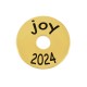 Brass Washer Round “joy 2024” 20mm/1.9mm (Ø5.2mm)