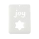 Plexi Acrylic Pendant Rectangular "joy" w/ Star 80x60mm