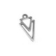 Zamak Charm Double Triangle 9x14mm