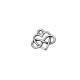 Zamak Charm Infinity Heart 15x12mm