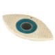 Ciondolo in Ceramica Grezza Occhio Portafortuna Smaltato 96x48mm