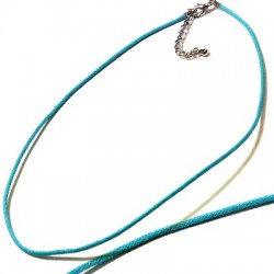 Collier Semi-Fini Cordon en Coton ciré 2 mm 40 cm