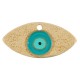 Ceramic Pendant Evil Eye w/ Enamel 44x23mm (Ø2.5mm)