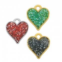 Zamak Charm Heart w/ Enamel 12mm