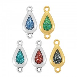 Enameled Zamak Connector Teardrop 18x8mm