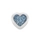 Zamak Slider Heart w/ Glitter Enamel 9mm (Ø2.2mm)