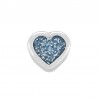 999° Silver Antique Plated/ Glitter Blue