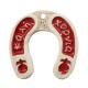 Ceramic Lucky Pendant Horseshoe w/ Enamel 63x65mm