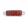 999° Silver Antique Plated/ Glitter Red