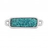 999° Silver Antique Plated/ Glitter Turquoise