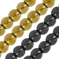 Hematite Round Bead 8mm (Ø2mm) (50pcs)