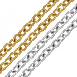 Chaîne maille 2,8x1,3mm (épaisseur 0,6mm)  en Acier Inoxydable 304