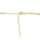 Brass Necklace w/ Heart & Zircon (8mm) 450+76mm