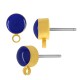 Brass Earring Round w/ Enamel & Loop 5mm