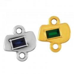 Zamak Connector Irregular w/ Enamel 10x6mm