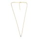 Brass Necklace w/ Drop & Zircon (7x9mm) 450+76mm