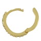 Brass Earring Hoop w/ Zircon 15mm