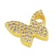Colgante de Latón con Circonita en Forma de Mariposa 12 x 11 Mm/2 mm