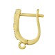 Brass Earring Hoop w/ Loop & Zircon 19x11mm